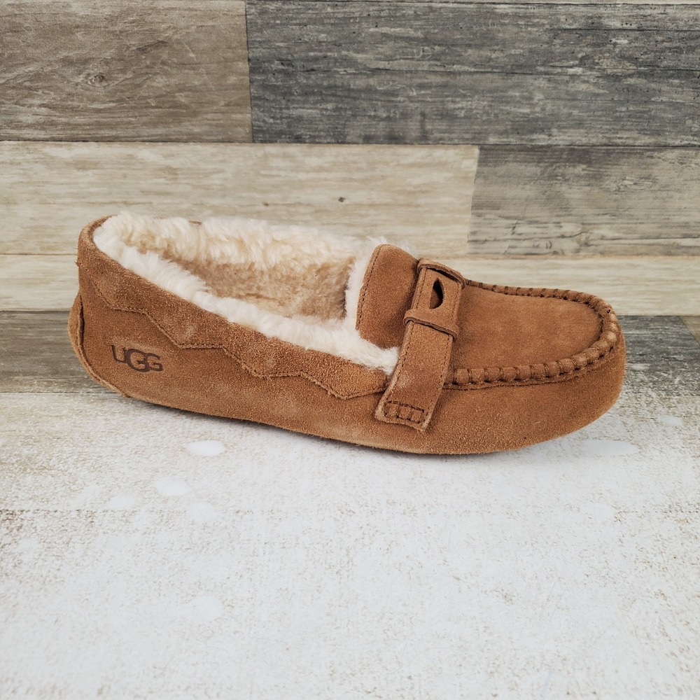 UGG Willow Womens Loafer Shoes Sz 10 Brown Suede Soft Comfort Slip On Moc Toe